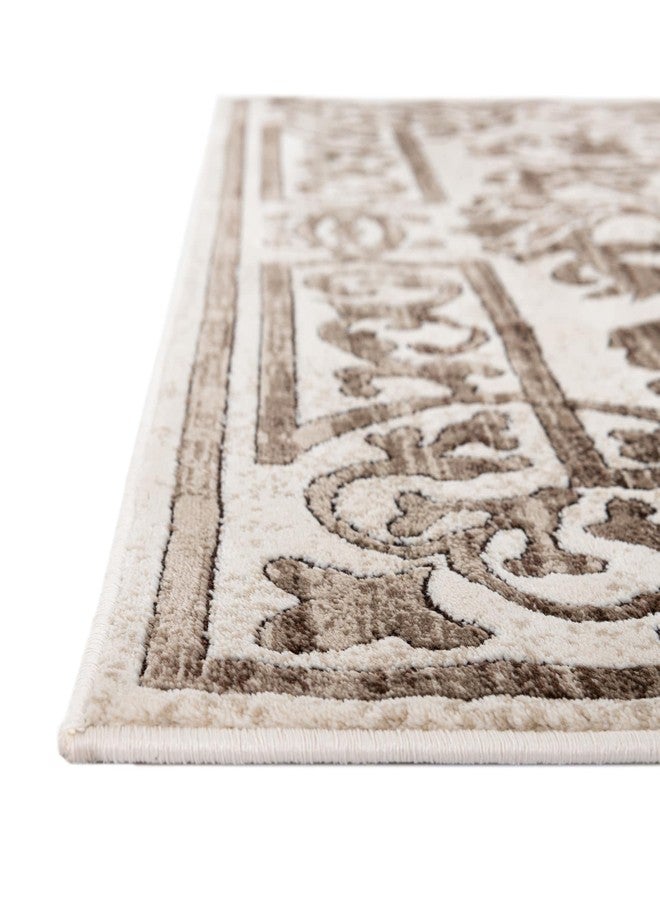 Rugs.com سجادة من مجموعة هيرميتاج من Rugs.com - سجادة متوسطة الحجم، مربعة الشكل، مقاس 3 أقدام، لون بني شوكولاتة، مثالية لغرف المعيشة والمطابخ والمداخل - Image 5